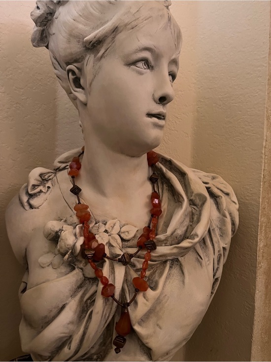 Jewelry - Handcrafted Carnelian Stone Necklace - Women Jewelry